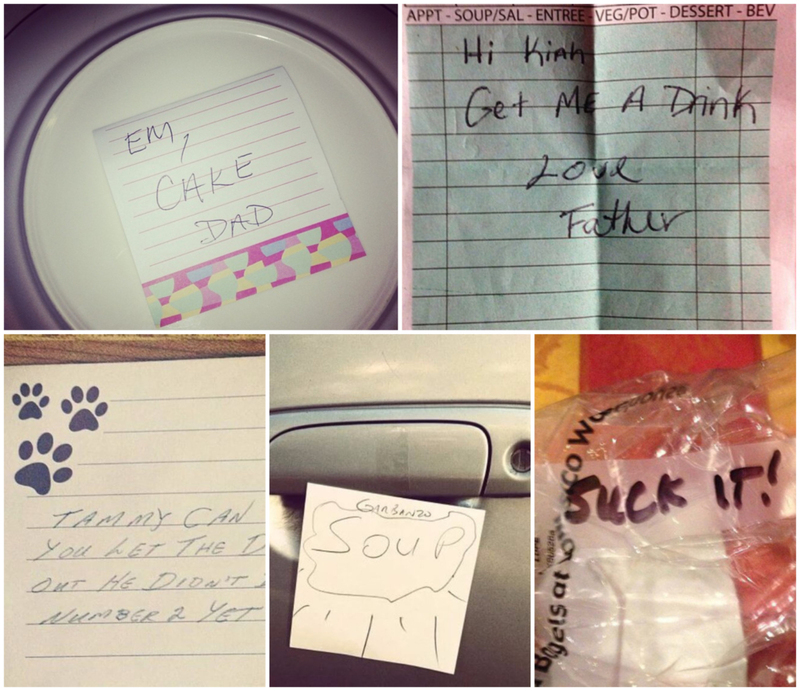 More Hilarious Notes That Fathers Left To Their Kids | Instagram/@emilyrnolan & @kiahleeigh & @tamara__la & @natesilva & @bigmoneylee17