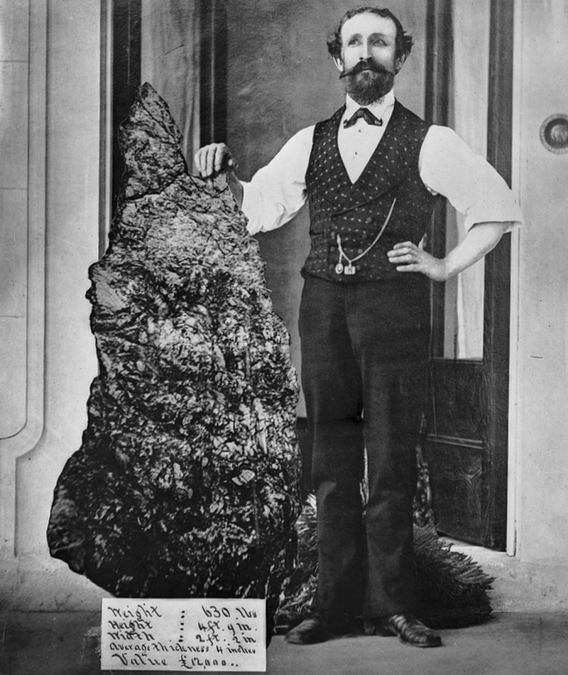 This Picture of Gold Miner Bernhardt Otto Holtermann, Posing With Over $15 Million Worth of Gold | Alamy Stock Photo by History and Art Collection