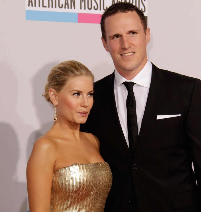 Dion Phaneuf & Elisha Cuthbert | Getty Images Photo by Jeff Vespa/WireImage