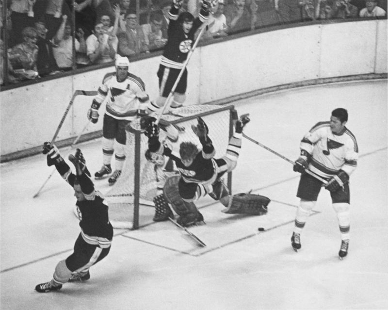 Flying Hockey Player | Getty Images Photo by Frank O Brien/The Boston Globe