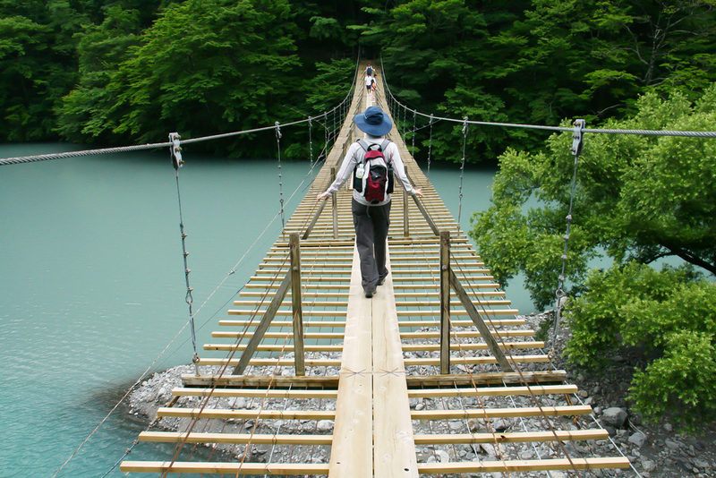 Musou Tsuribashi Bridge, Japan | Shutterstock Photo by RITSU MIYAMOTO