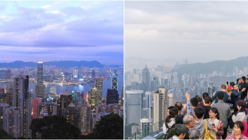 Victoria Peak, Hong Kong, China | Instagram/@an_aliieenn & Alamy Stock Photo