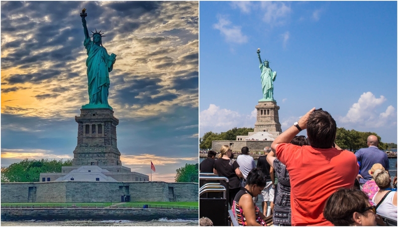 Statue of Liberty, New York City, USA | Instagram/@darealbomb & Getty Images Photo by littleny