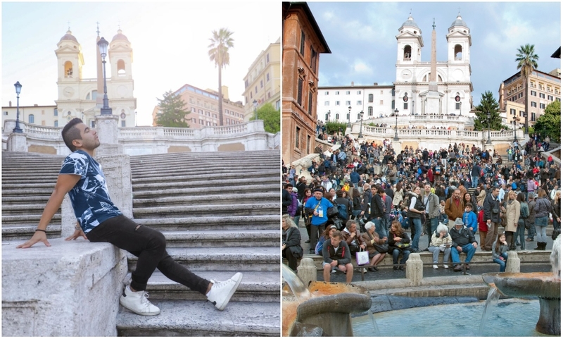 The Spanish Steps in Rome, Italy | Instagram/@alexandervibes & Alamy Stock Photo