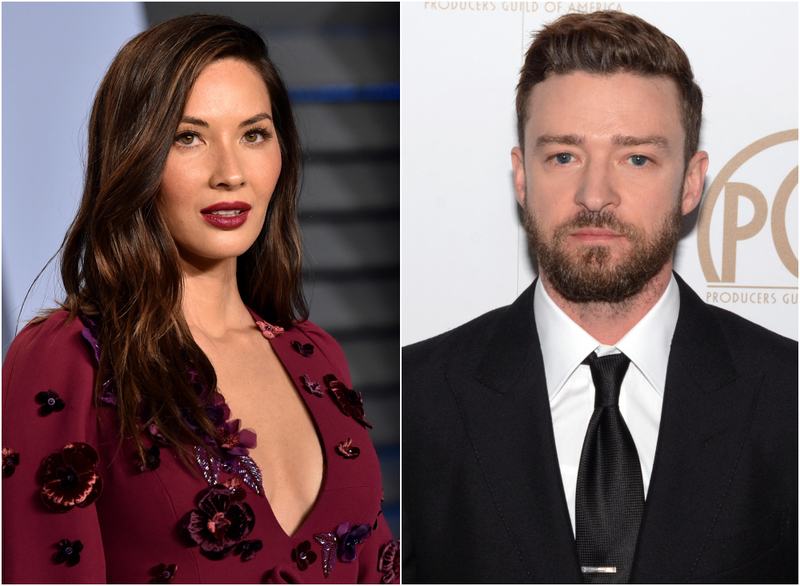 Justin begegnet Olivia Munn | Getty Images Photo by John Shearer & Alamy Stock Photo by Billy Bennight/The Photo Access