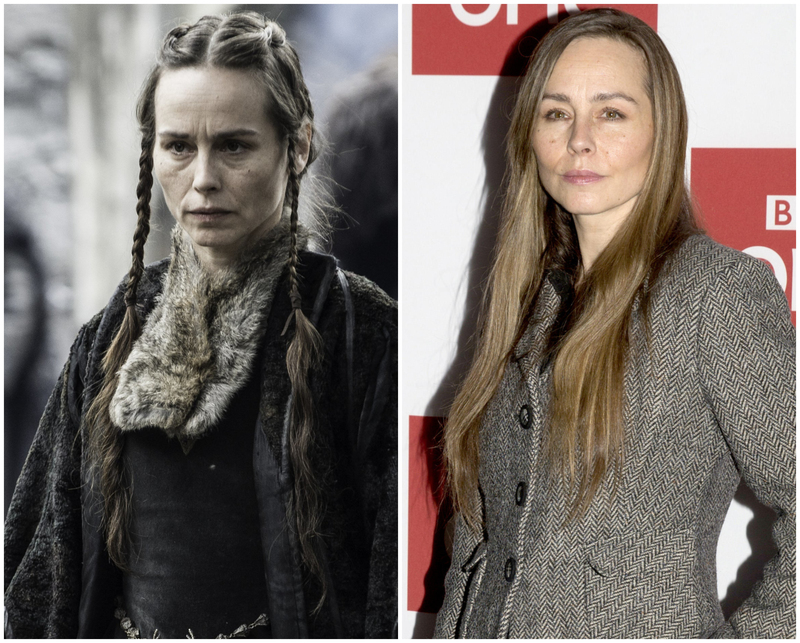 Tara Fitzgerald – Selyse Baratheon | MovieStillsDB Photo by Yaut/HBO & Alamy Stock Photo by Luke Hannaford/WENN Rights Ltd