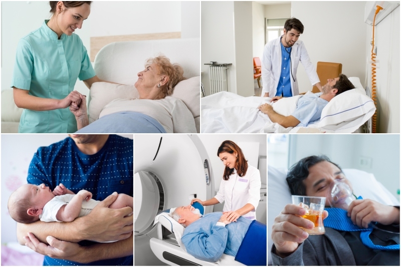 The Weirdest Hospital Cases from Doctors and Patients | Ground Picture/Shutterstock & Marcos Mesa Sam Wordley/Shutterstock & Ground Picture/Shutterstock & Peakstock/Shutterstock & PreechaB/Shutterstock