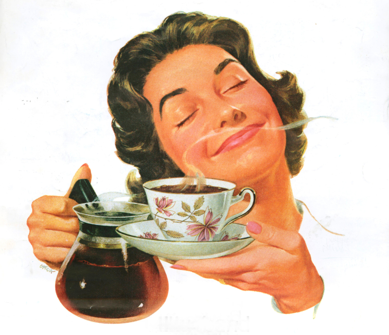 Diesmal gibt es Kaffee! | Alamy Stock Photo by Retro AdArchives