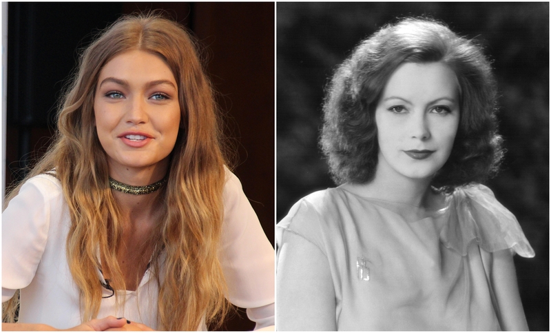 Gigi Hadid und Greta Garbo | Alamy Stock Photo by CHRISTINA HORSTEN/dpa & Courtesy Everett Collection