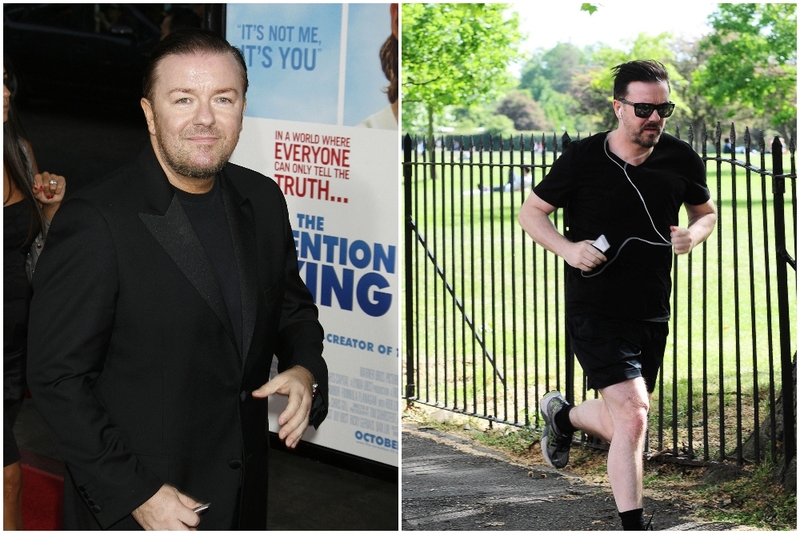 Ricky Gervais – 40 Pounds | Getty Images Photo by Jeffrey Mayer/WireImage & Alamy Stock Photo