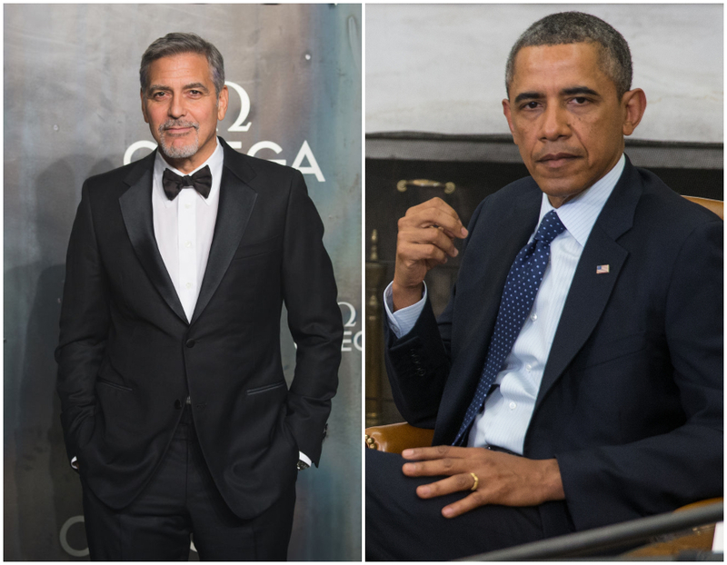 George Clooney y Barack Obama-1961 | Getty Images Photo by Jeff Spicer/Shutterstock