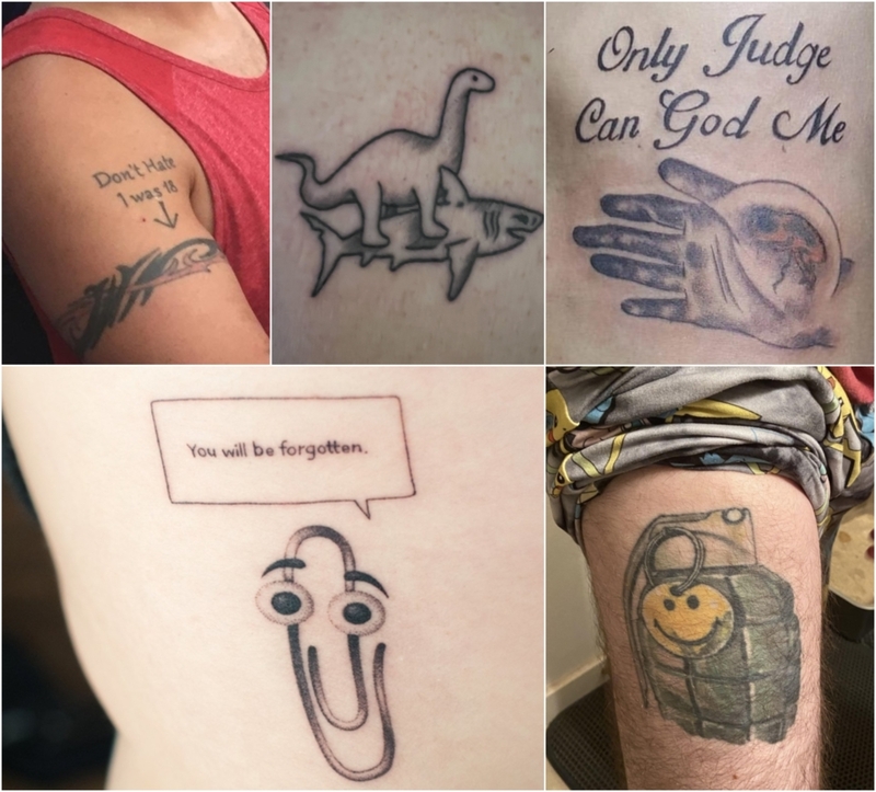Tatuajes que te ayudarán a saber qué no hacerte | Reddit.com/TheR0ckhammer & redtoken& GayName22 & grungey_loser & Tasty_Let9810