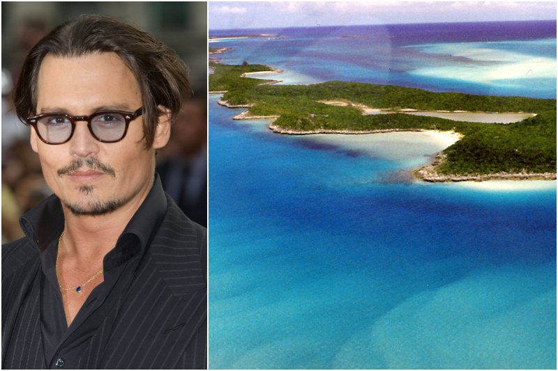 Johnny Depp – Little Halls Pond Cay, Las Bahamas | Alamy Stock Photo by London Red carpet & Varhad Vladi/dpa picture alliance archive