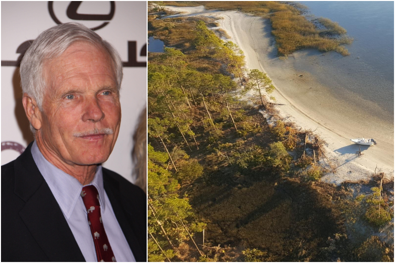 Ted Turner – Islas St. Phillips, Carolina del Sur | Alamy Stock Photo by Izumi Hasegawa/HNW-Photo.com /PictureLux & Apple White 