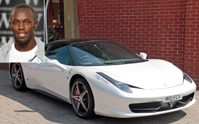 Usain Bolt – Ferrari 458 $291K | Alamy Stock Photo by PA Images/Ian West & Maurice Savage