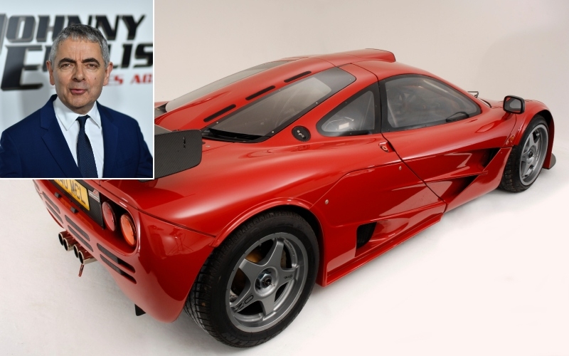 Rowan Atkinson – McLaren F1 £640K | Getty Images Photo by ANGELA WEISS/AFP & Alamy Stock Photo by National Motor Museum/Heritage Images