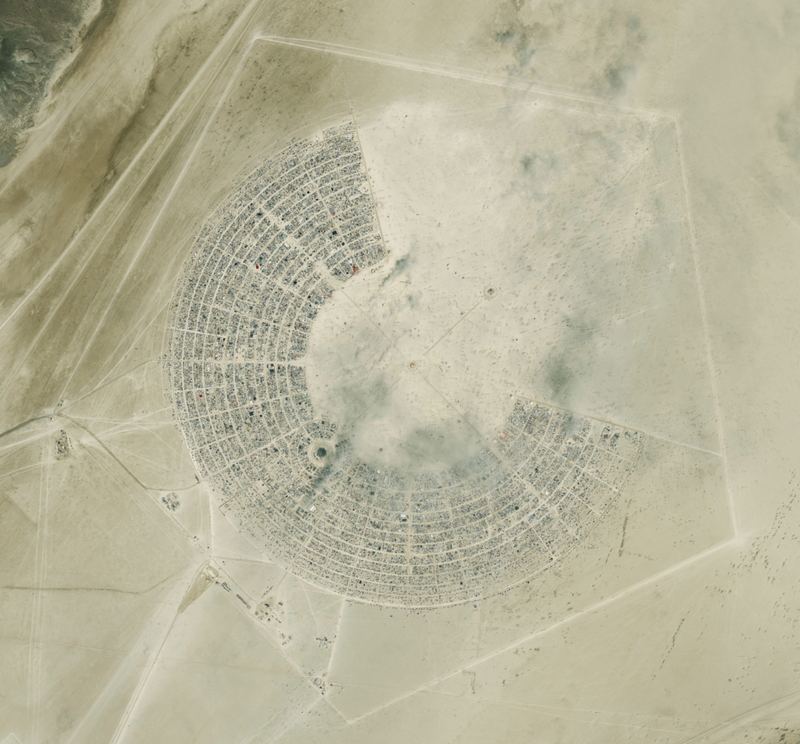 Trasladando el Burning Man a una ubicación más amplia | Getty Images Photo by DigitalGlobe/ScapeWare3d 