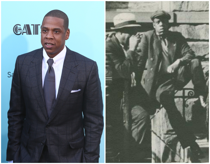 Harlem Jay-Z y un doppelgänger desconocido | Debby Wong/Shutterstock & Facebook/@SchomburgCenter