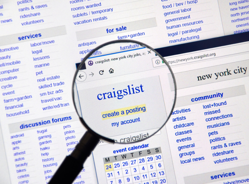 No hay Craigslist para buscar apartamentos | Alamy Stock Photo