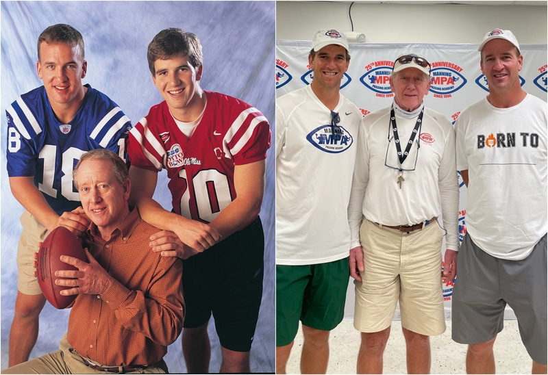 Peyton E Eli Manning | Getty Images Photo by Sporting News & Twitter/@EliManning