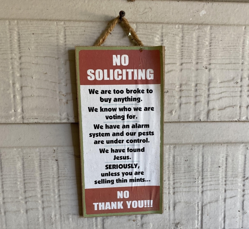 No Soliciting...Unless It's Thin Mints | Reddit.com/Grandpoop_G