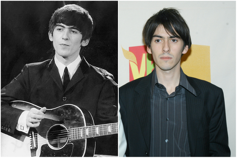 George Harrison (20s) & Dhani Harrison (20s) | Getty Images Photo by staff & Stephen Lovekin/FilmMagic