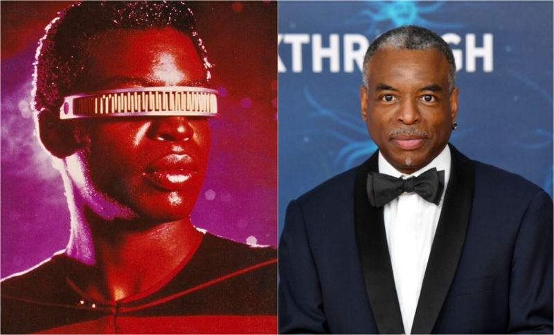 LeVar Burton as Lt. Commander Geordi La Forge | MovieStillsDB Photo by Esamuel/production studio & Getty Images Photo by Ian Tuttle/Breakthrough Prize