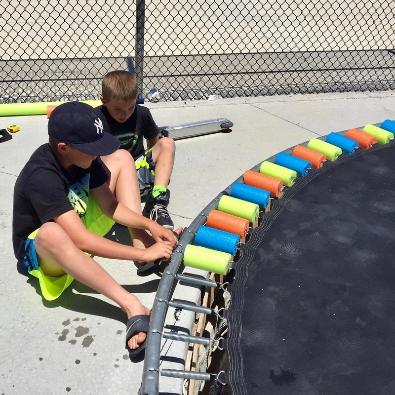 Trampoline Childproofing | Instagram/@alittleofthisnthat