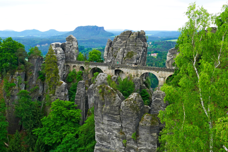 The Cofusing Bastei Bridge | Alamy Stock Photo by robertharding/Hans-Peter Merten