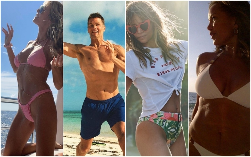 These Celebrity Beach Photos Prove They Still Have Amazing Beach Bodies: Part 2 | Instagram/@tombrady & Instagram/@halleberry & Instagram/@heidiklum & Instagram/@vanessawilliamsofficial