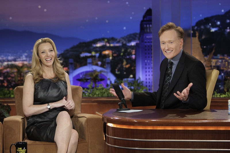 Conan O’Brien & Lisa Kudrow | Getty Images Photo by Paul Drinkwater/NBCU Photo Bank