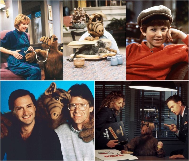 Behind the Scenes and the Cast of ALF – Then and Now | MovieStillsDB & Alamy Stock Photo