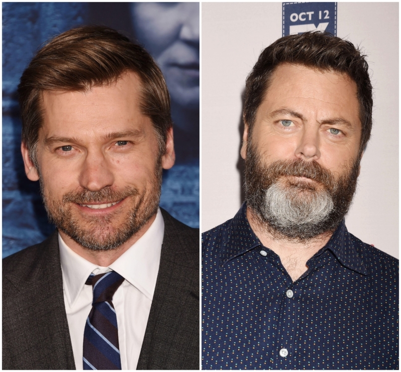 Nick Offerman and Nikolaj Coster -1970 | Alamy Stock Photo