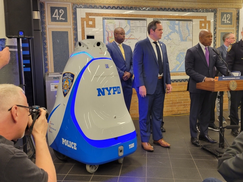 NYPD Is Using “Robocops” to Patrol Subway Stations, But Can They Stop Crime? | Twitter/@danrivoli