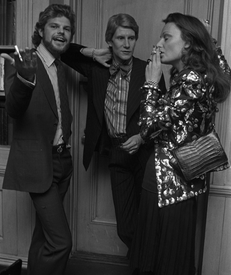 Diane Von Furstenberg Enjoys a Ciggie with Yves Saint Laurent | Getty Images Photo by Pierre Schermann/WWD/Penske Media